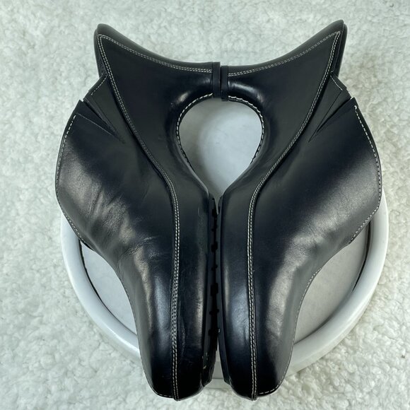 Cole Haan Mule Clog Women’s 10 B Black Leather Slip On Platform Heel Pump - Picture 6 of 9